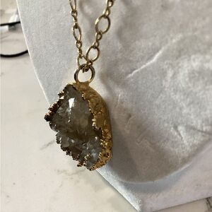 Druzy Pendant Necklace